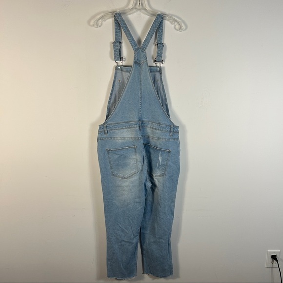 Streetwear Society Sky Blue Distressed Overalls (Junior) 13 - Picture 4 of 12